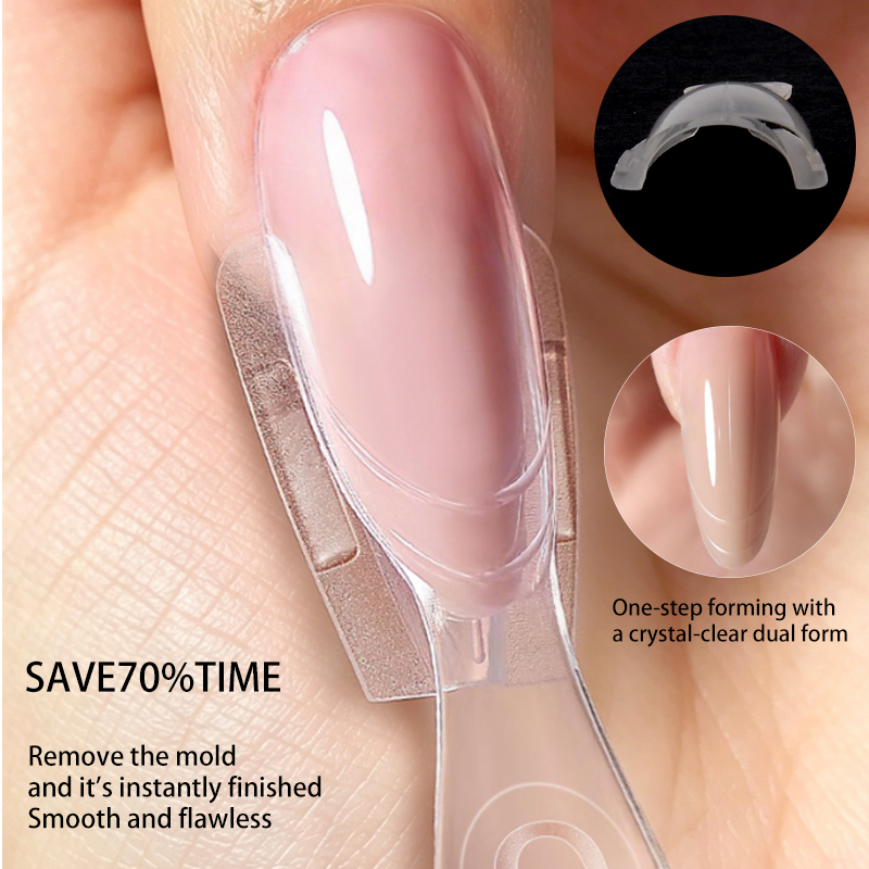 Short Coffin Sandwich Nail Forms Dual Nail Mold